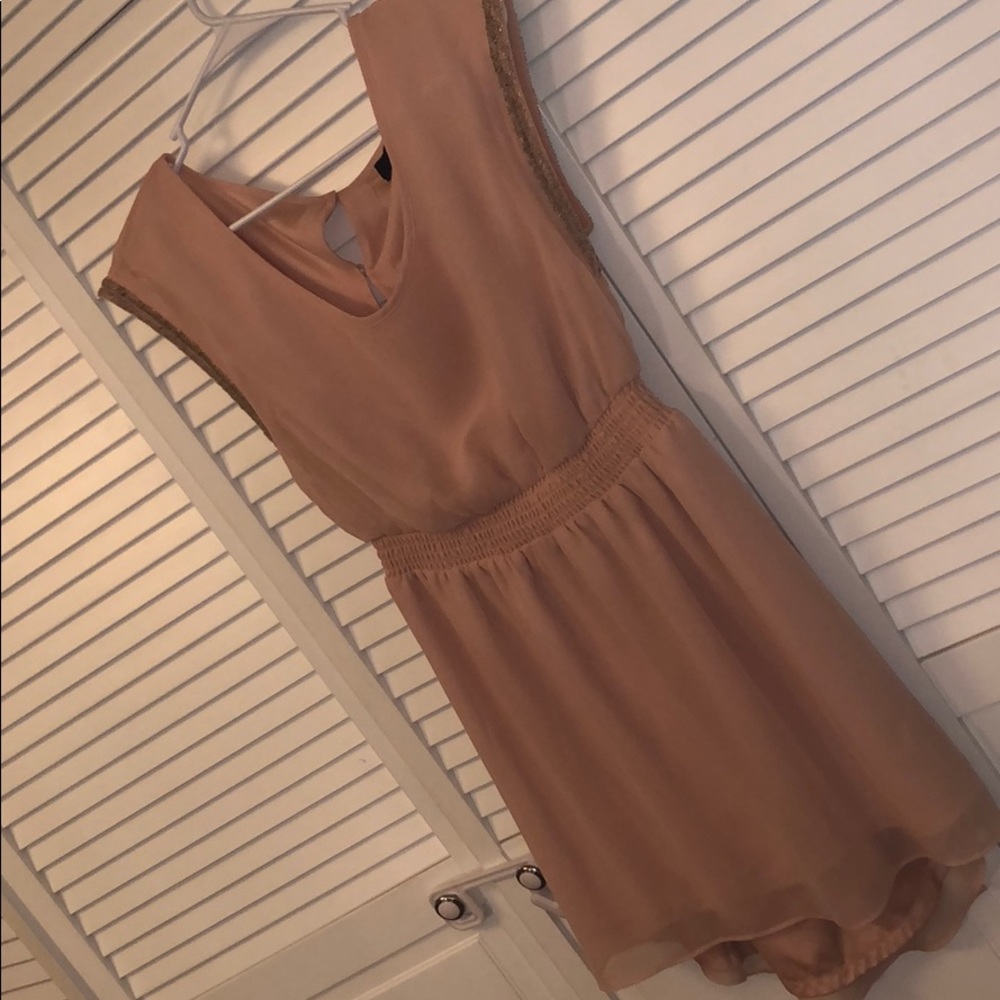 American Eagle pink blush dress XS beaded
